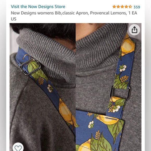 Classic Apron- Lemon Print - Picture 5 of 12